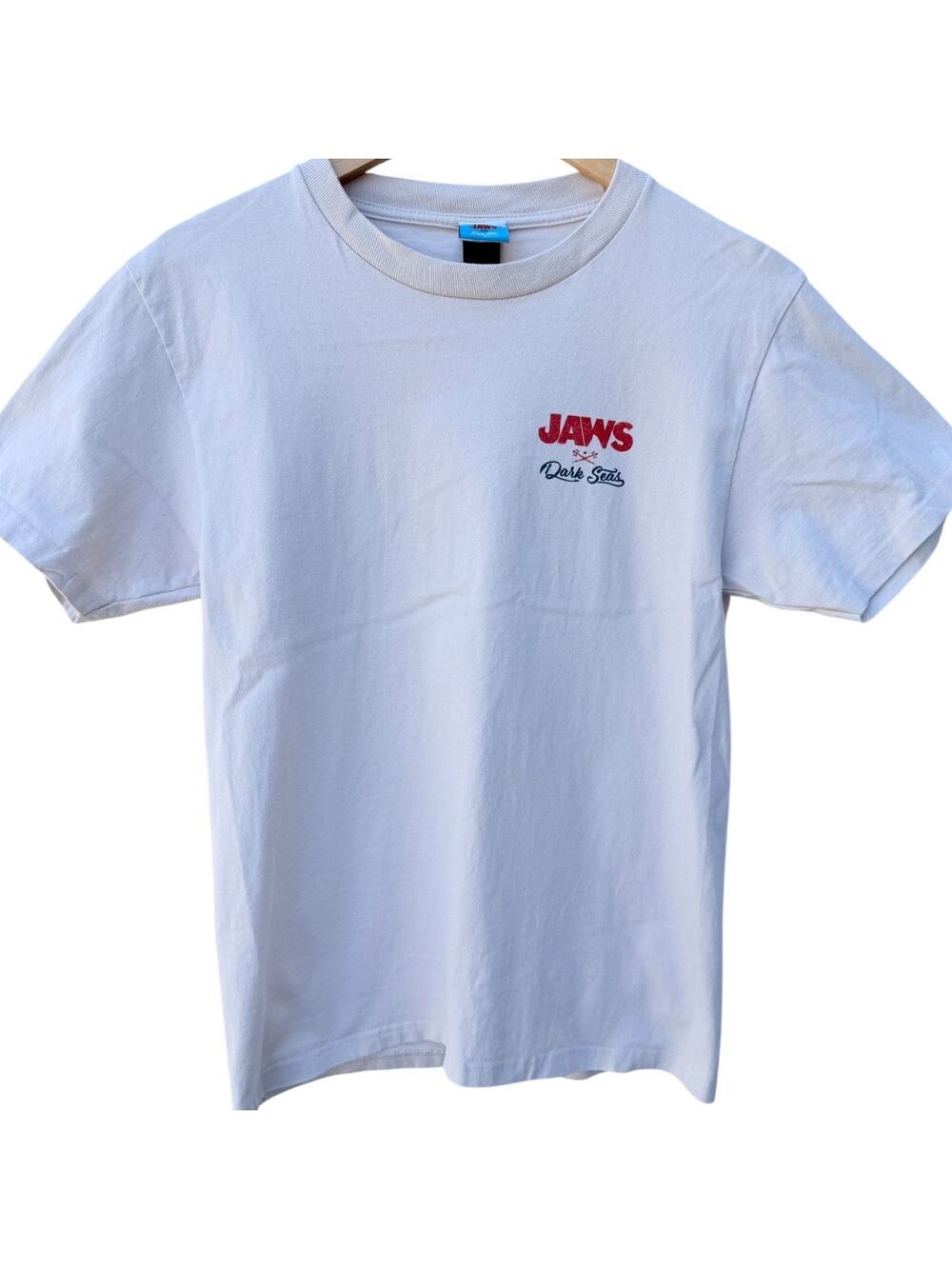 Jaws Dark Seas T Shirt Mens Small White Graphic Movie